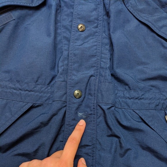 Vintage Men's Small The North Face Blue Zip Up Hooded Rain Jacket TNF - Picture 5 of 12